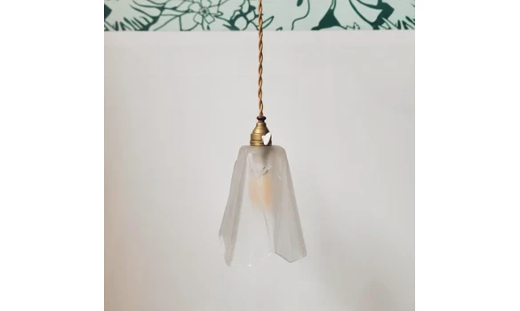 Suspension verre - Fil jaune