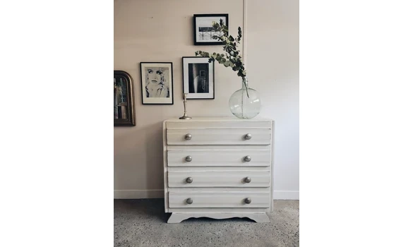 Commode Art déco blanche