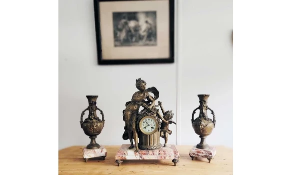 Garniture de cheminée Belle Epoque