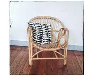 Fauteuil en rotin vintage