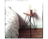 Sellette design en bois et fer forgé