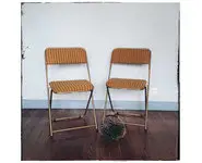 Paire de chaises pliantes vintages