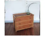 Commode vintage en rotin