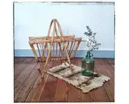 Porte magazines en rotin