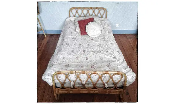 Lit en rotin - Droit