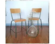 Paire de chaises d'école hauteur moyenne