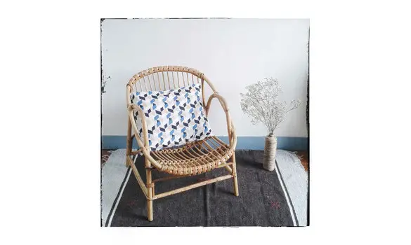 Fauteuil coquille rotin