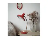 Lampe rétro rouge et or