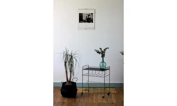 Desserte à vinyles vintage