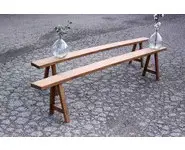 Paire de bancs de ferme