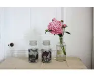 2 bocaux motif floral