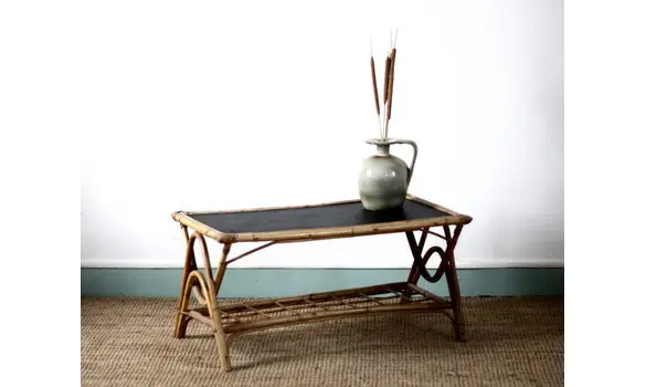 Table basse en rotin
