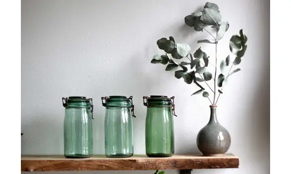 Lot de 3 bocaux verts SOLIDEX