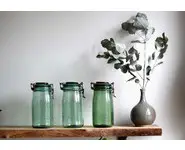 Lot de 3 bocaux verts SOLIDEX