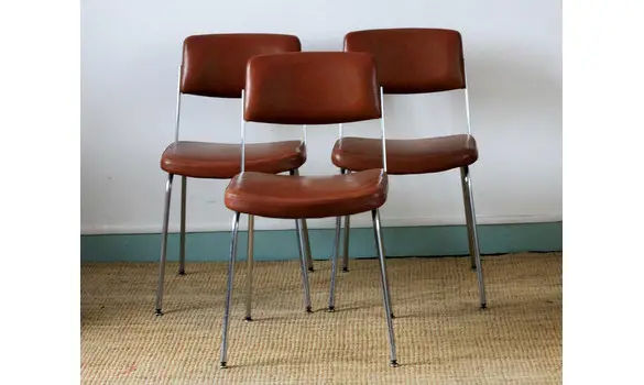 Suite de 3 chaises vintage