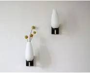 Paire d'appliques tulipe