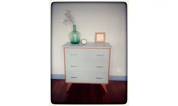 Commode Scandinave bleue