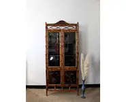Vitrine en bambou XIXe
