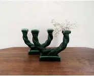 Duo bougeoirs vintage