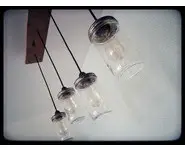 Suspension bocaux & bois