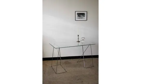 Table d'architecte en verre