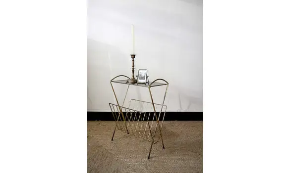 Tablette d'appoint dorée