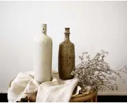 Duo de bouteilles en grès