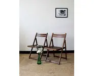Chaises pliantes en bois