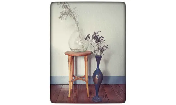 Petit tabouret en rotin