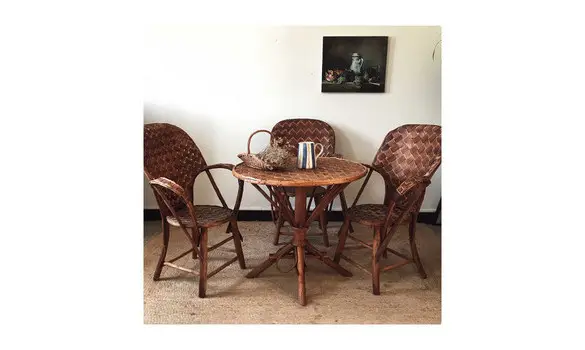 Salon de jardin en châtaignier