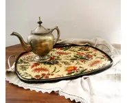 Plateau vintage fleuri