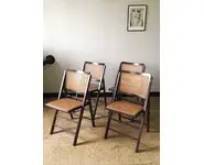 Lot de 4 chaises cannées