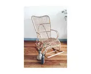Rocking chair adulte en rotin