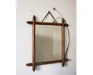 Miroir bois effet bambou