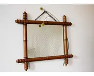 Miroir bois effet bambou