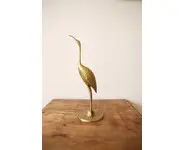 Sculpture Héron en laiton