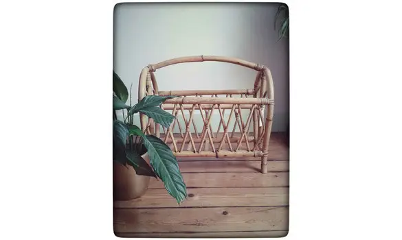 Porte magazines en rotin