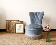 Fauteuil crapaud en velours