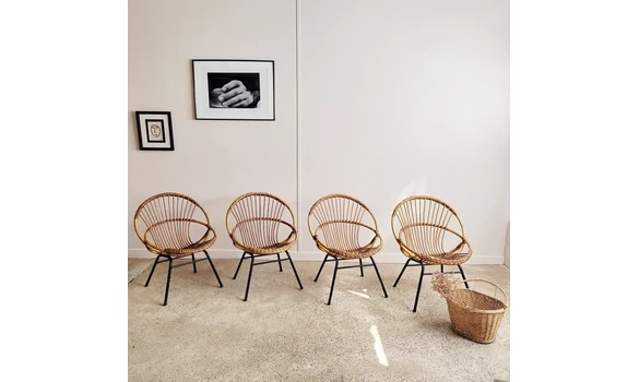Fauteuils en rotin