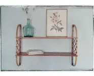 Etagère murale en rotin