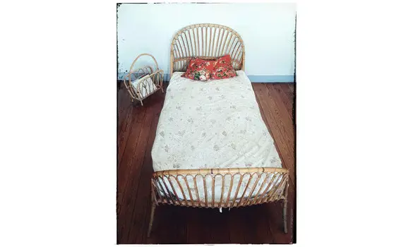 Lit corbeille en rotin