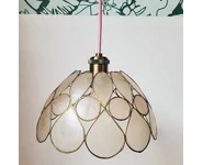 Suspension nacre - Fil rose