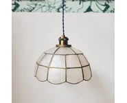 Suspension nacre - Fil violet