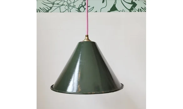 Cône émaillé - Fil rose